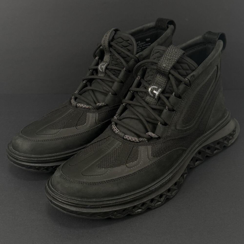 Cole Haan 5.ZERØGRAND Men’s Size 12 Black Waterproof Chukka Boots Excellent